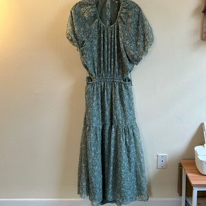 Madewell floral midi dress L